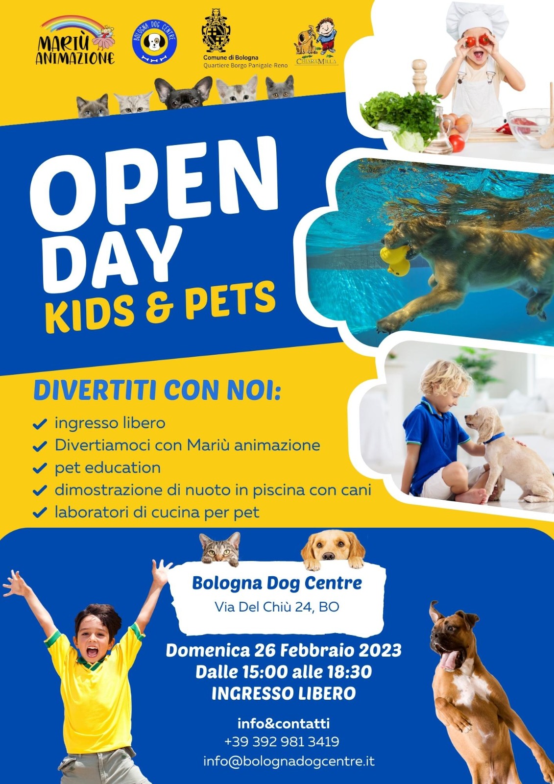 KIDS&PETS Open Day Bologna Dog Centre GRATUITO Bologna Bimbi